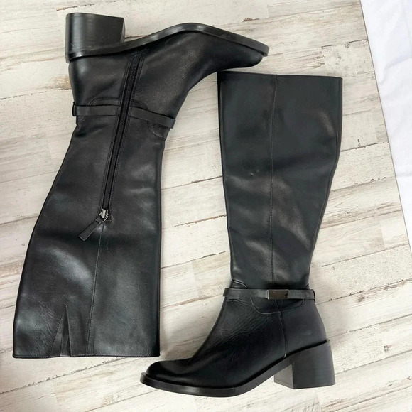 Linea Paolo Kamile Knee High Riding Boot in Black Size 9 - Picture 4 of 15